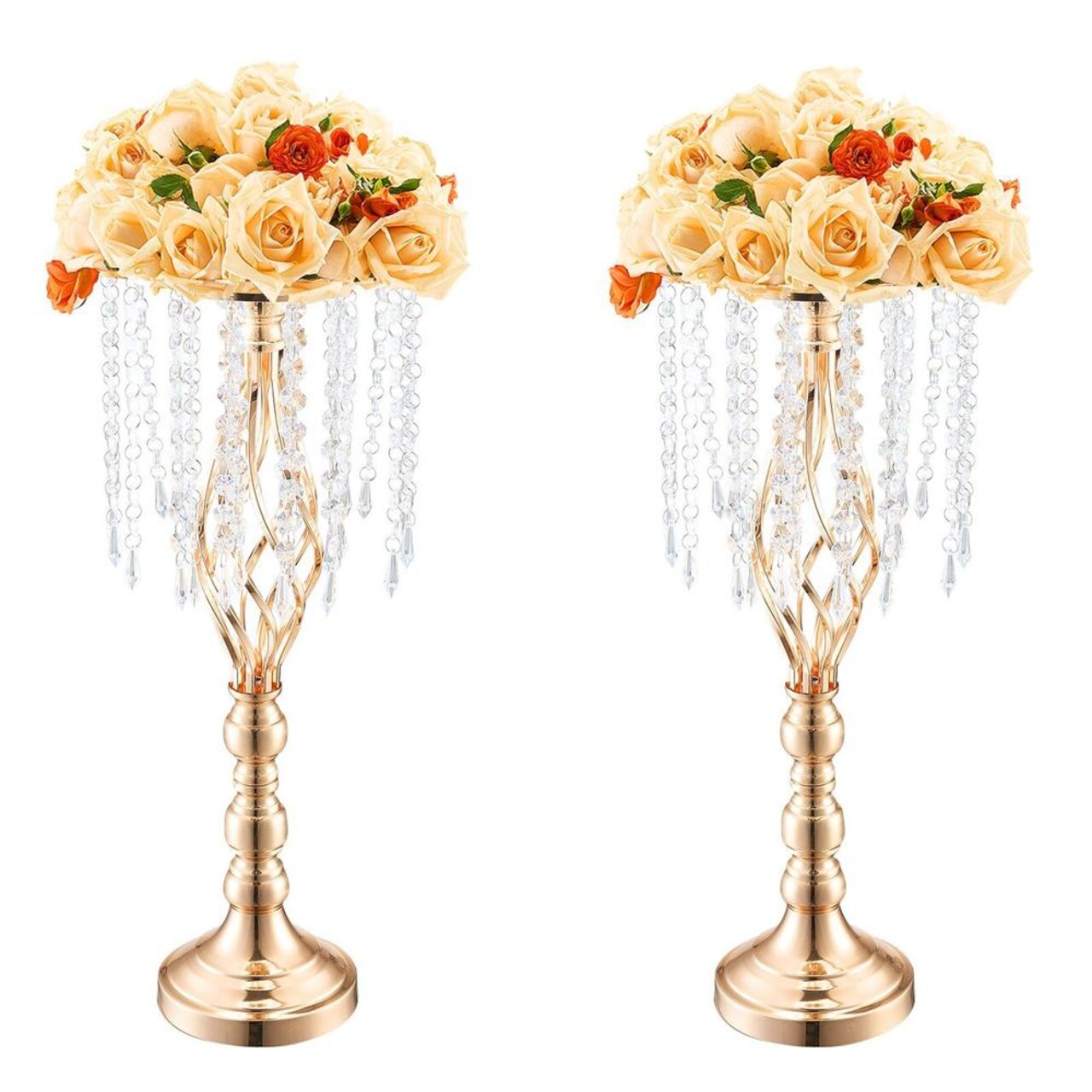 Edge Collections - Gold - Elegant Wedding Floral Stand for Table Décor